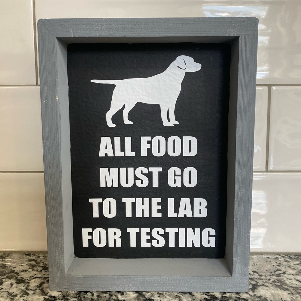 New! Funny handmade Lab sign